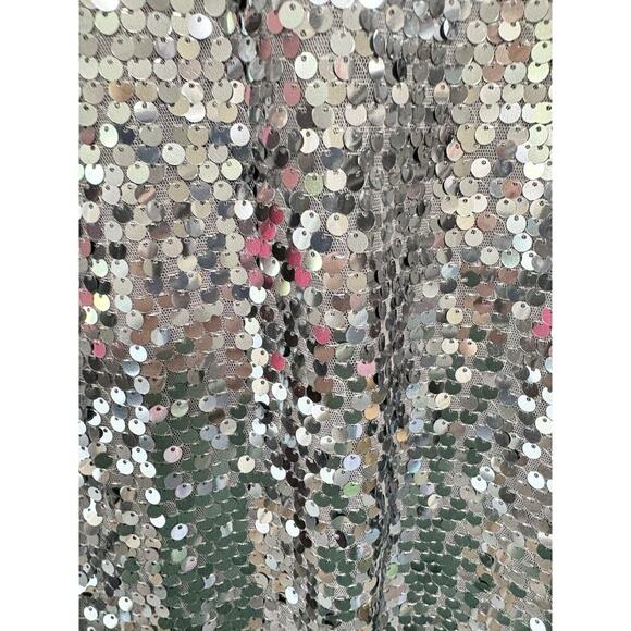 Express Sequined Mini Dress in Silver Small Small - Picture 5 of 5